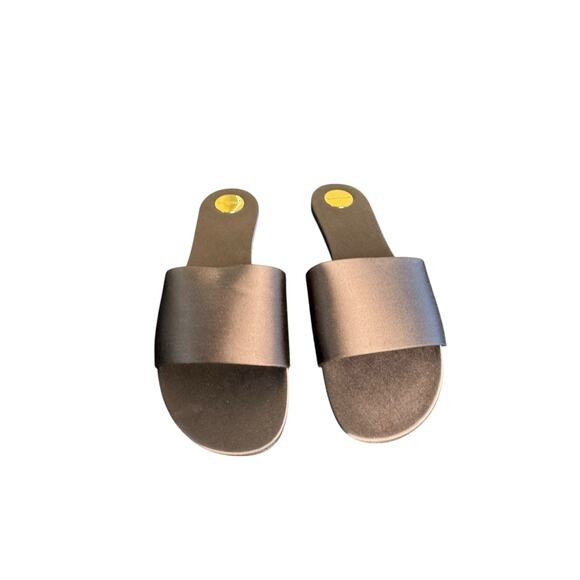 Saint Laurent NIB Carlyle Satin Flat Slide Sandals in Roast Brown Size 41 - Picture 4 of 13